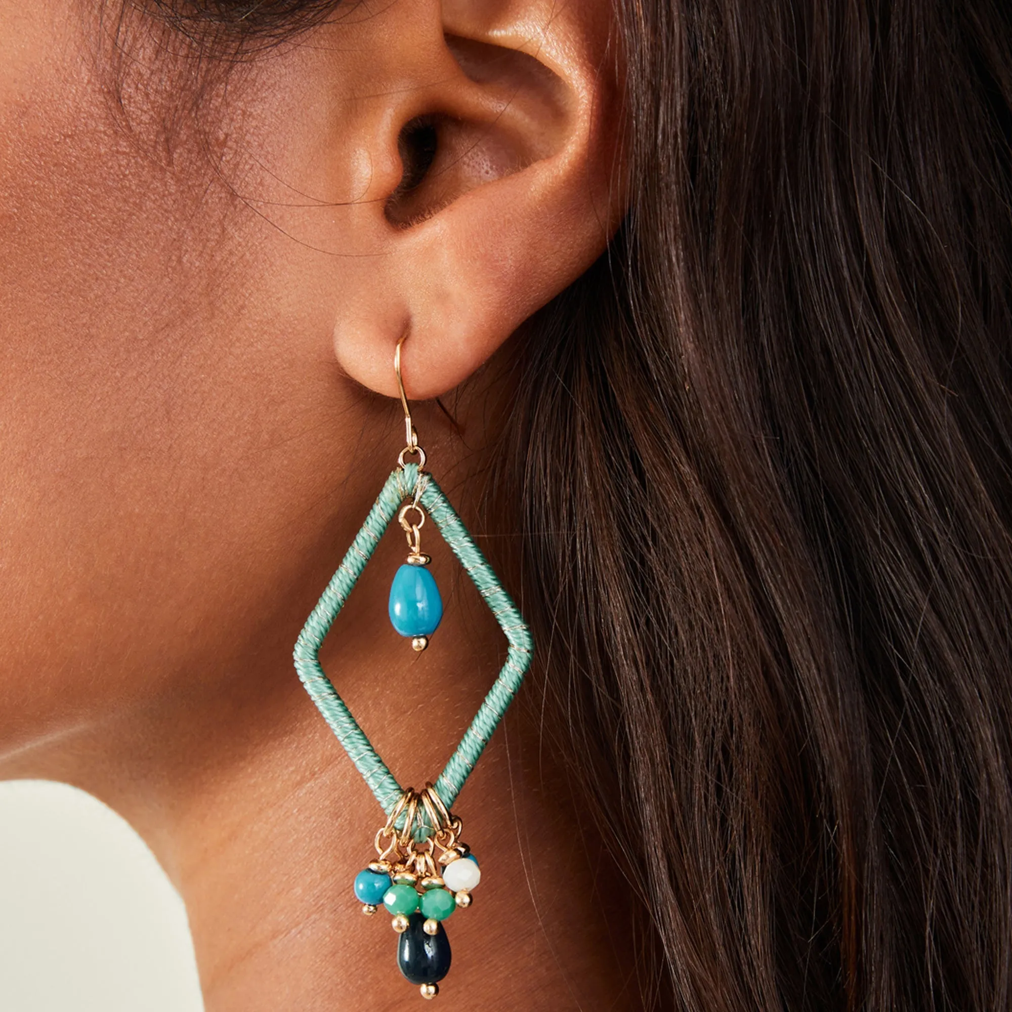 Accessorize London Women's Diamond Wrapped Earrings
