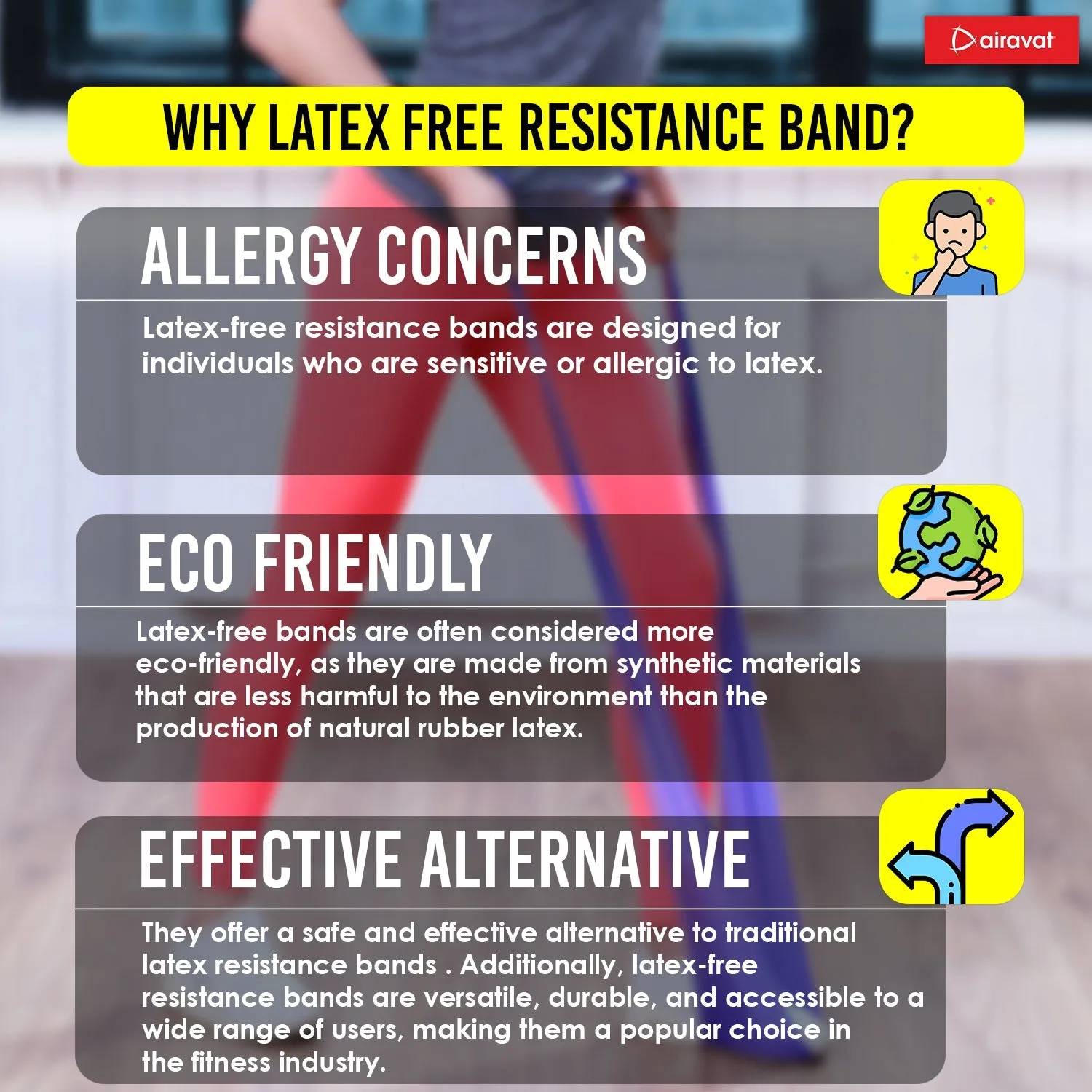 AIRAVAT LATEX FREE RESISTANCE BAND 4518 (LEVEL 1)