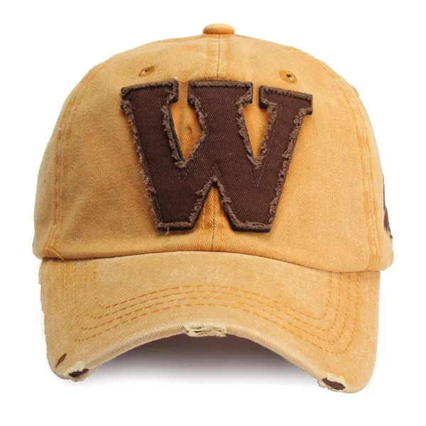 Hot Fashion Baseball Caps Summer& Autumn Casual Sports Caps Fashion Hats Women And Men Letter W Printed Snapback Hip-pop Adjustable Hats