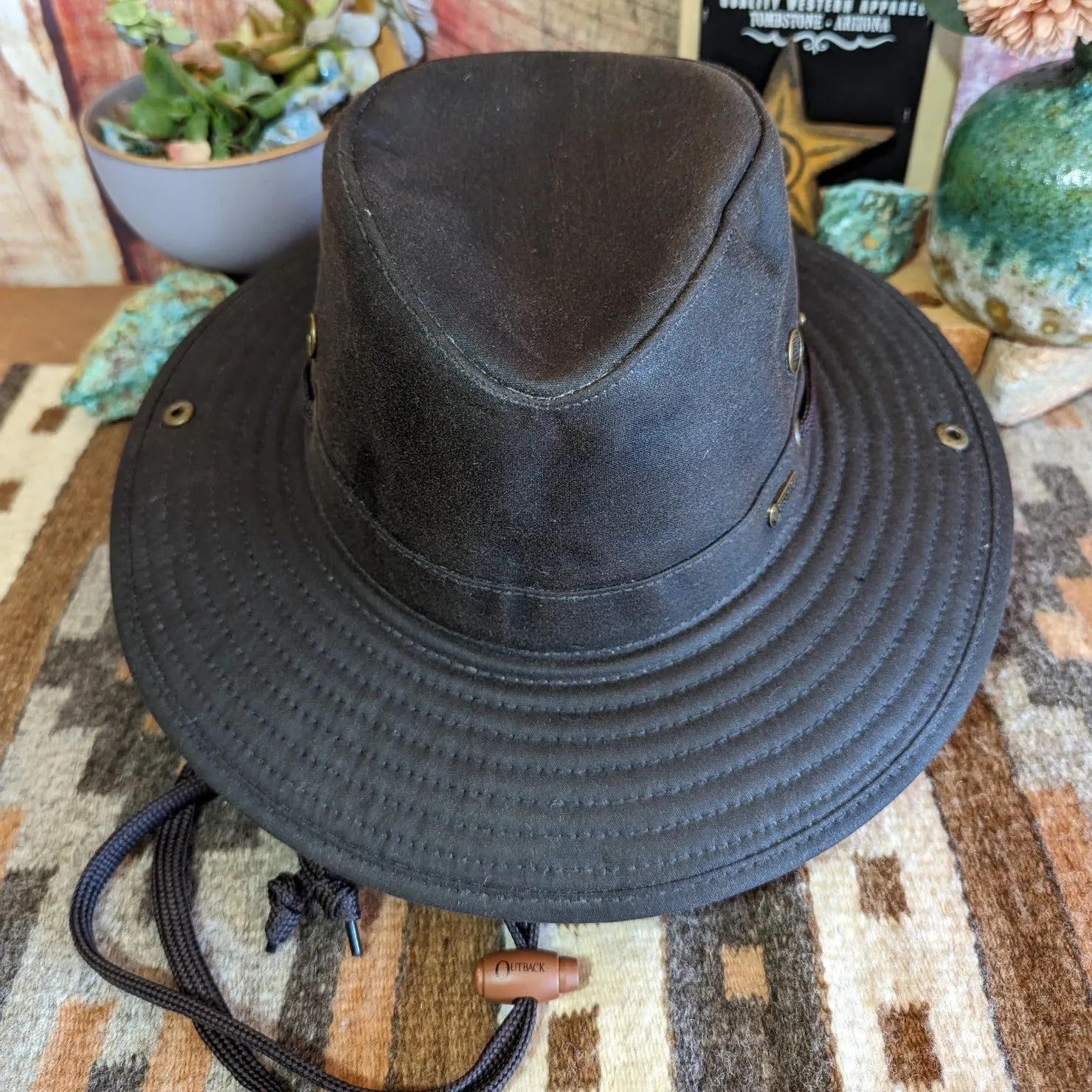 Oilskin-treated Cotton Hat the “River Guide”  by Outback 14726