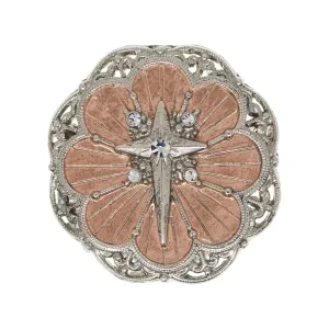 Symbols Of Faith Two Tone Cross Medallion Pin